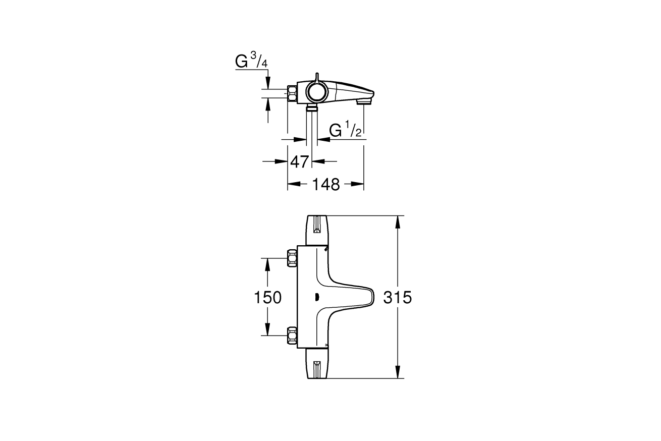 Термостат для ванны GROHE Grohtherm Special, хром (34671000)