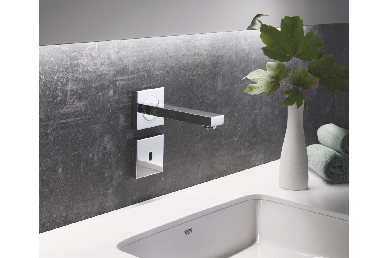 Внешняя часть крана для раковины GROHE Eurocube E инфракрасный, без функции смешивания, питание от сети 230V, хром (36442000)