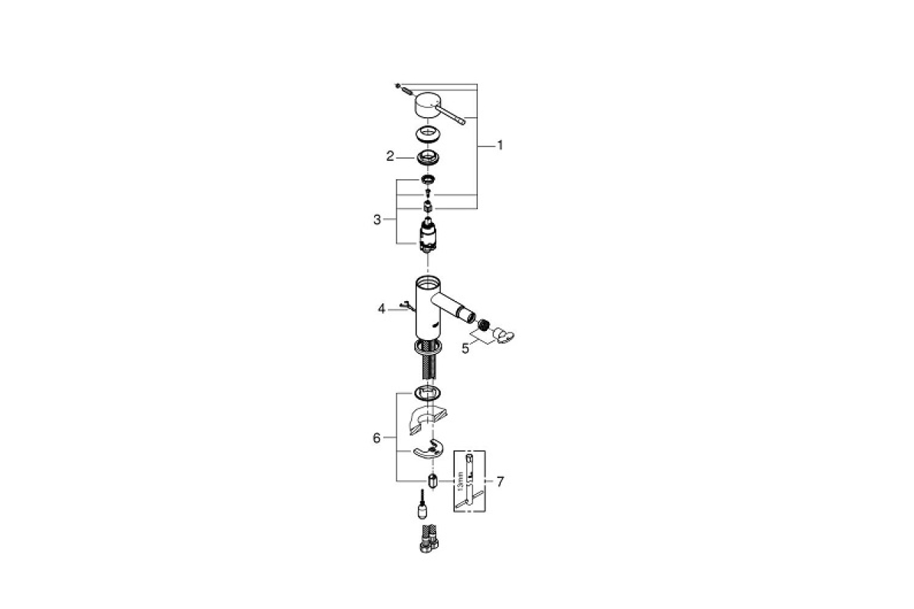 Смеситель для биде GROHE Essence, хром (32934001)