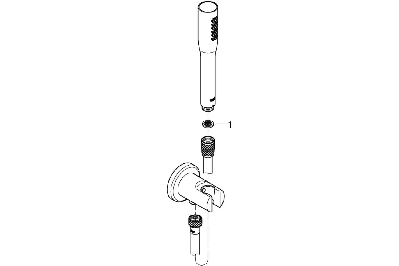 Душевой набор GROHE Euphoria Cosmopolitan, 1 режим, 1500 мм, 9,5 л/мин, хром (26404000)