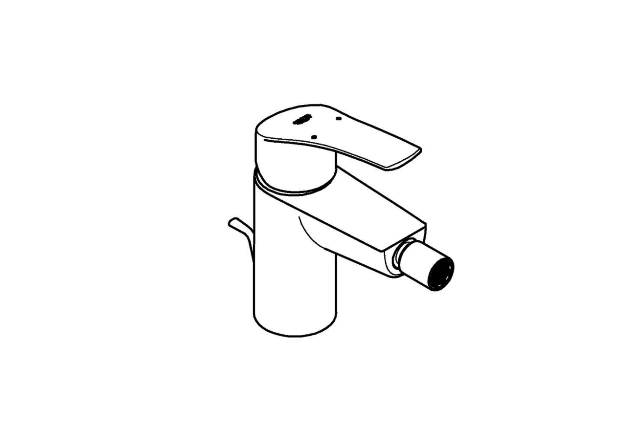 Смеситель для биде GROHE Eurosmart с донным клапаном, S-size, хром (32929003)