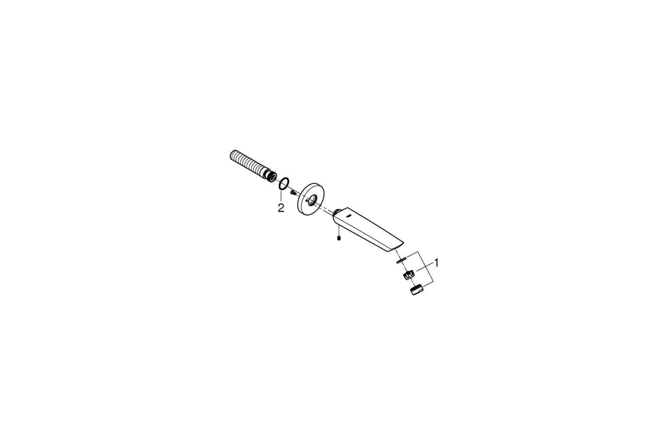 Излив для ванны GROHE Eurosmart, хром (13448003)