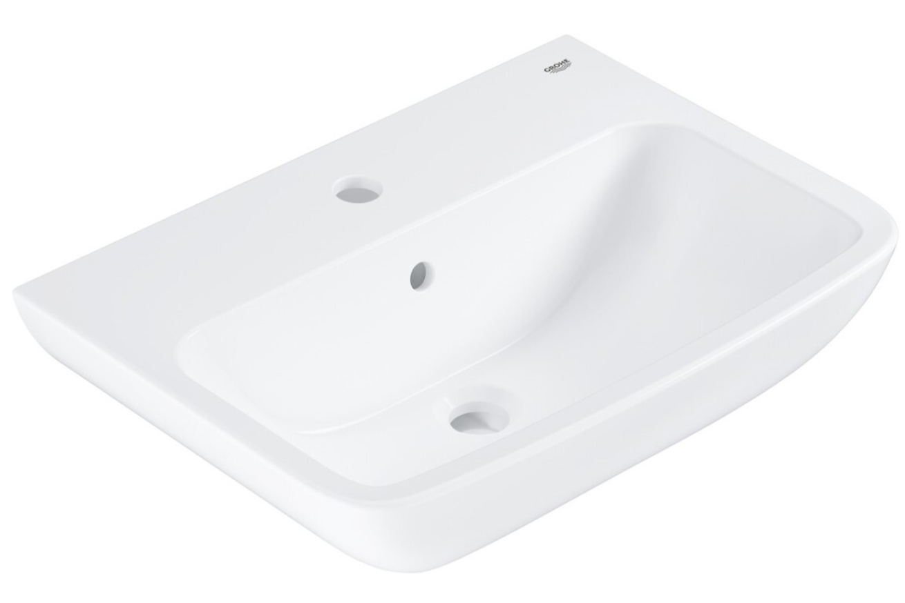 Раковина подвесная GROHE Bau Edge 55 см, альпин-белый (39807000)