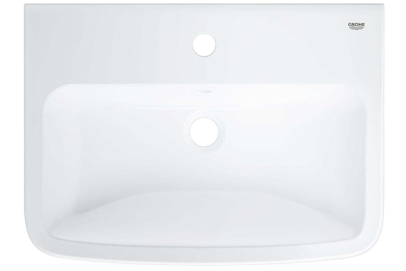 Раковина подвесная GROHE Bau Edge 55 см, альпин-белый (39807000)