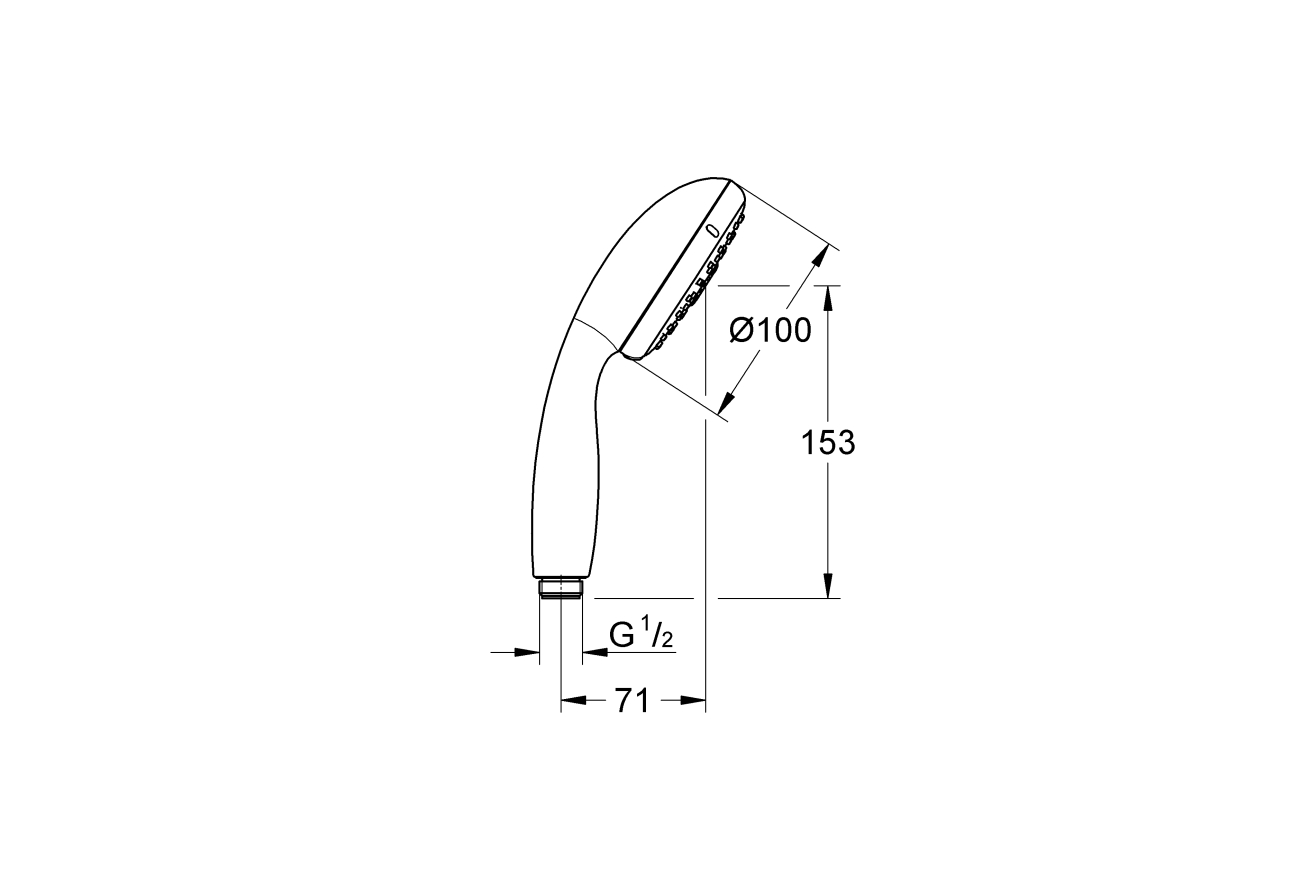 Ручной душ GROHE New Tempesta, 3 режима, хром/серый (28261002)