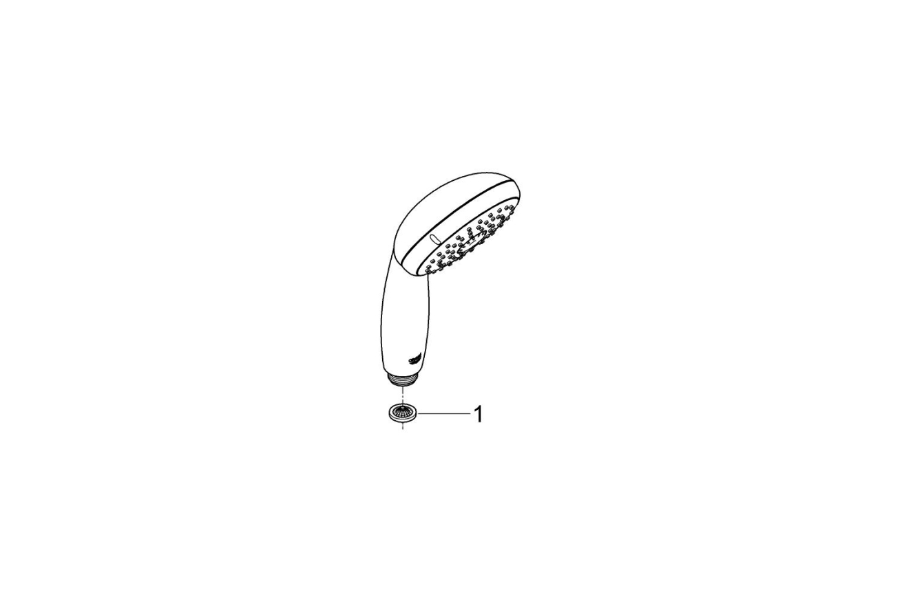 Ручной душ GROHE New Tempesta, 3 режима, хром/белый (28419002)