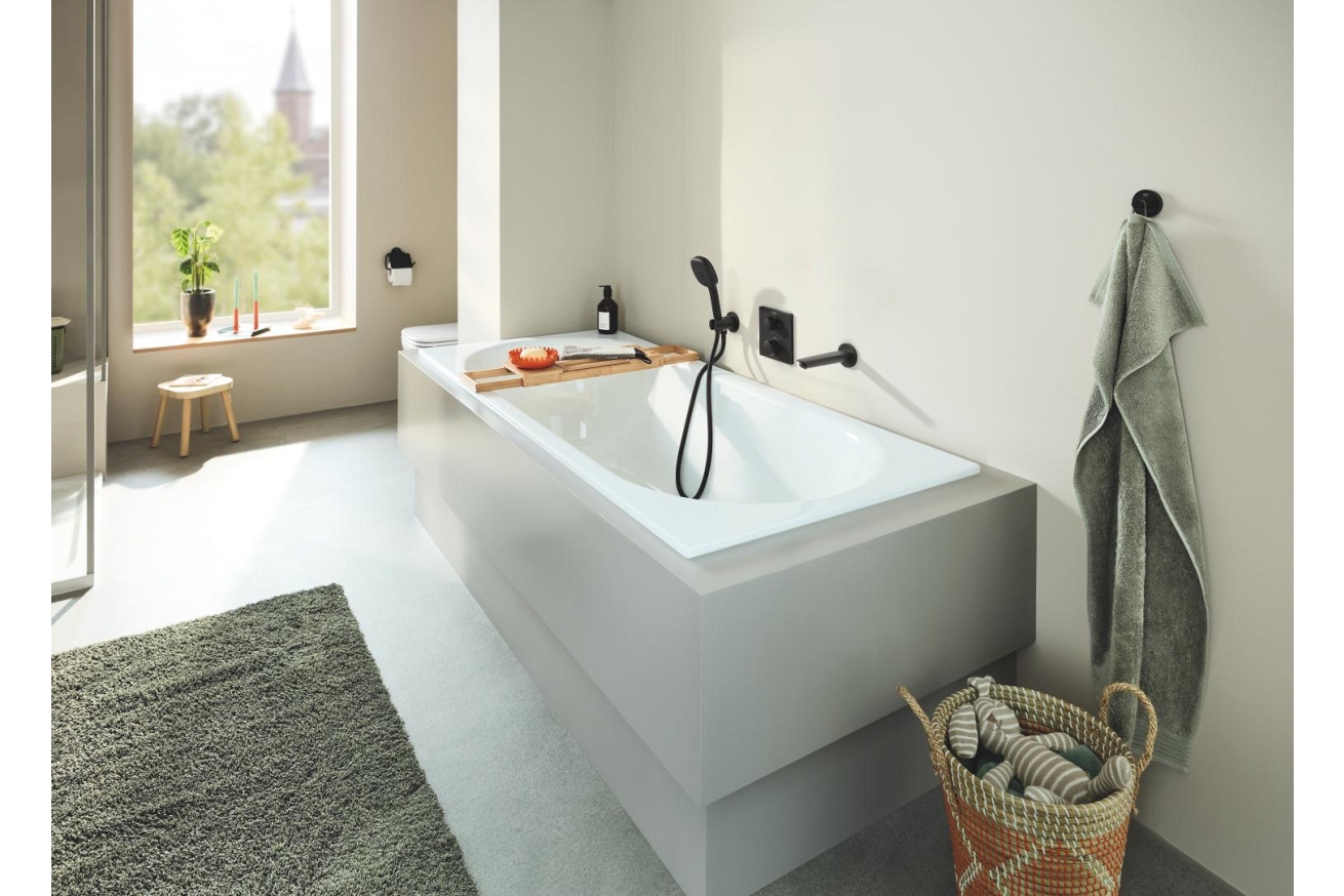 Подключение для душевого шланга GROHE Tempesta с держателем ручного душа, матовый черный (286282431)