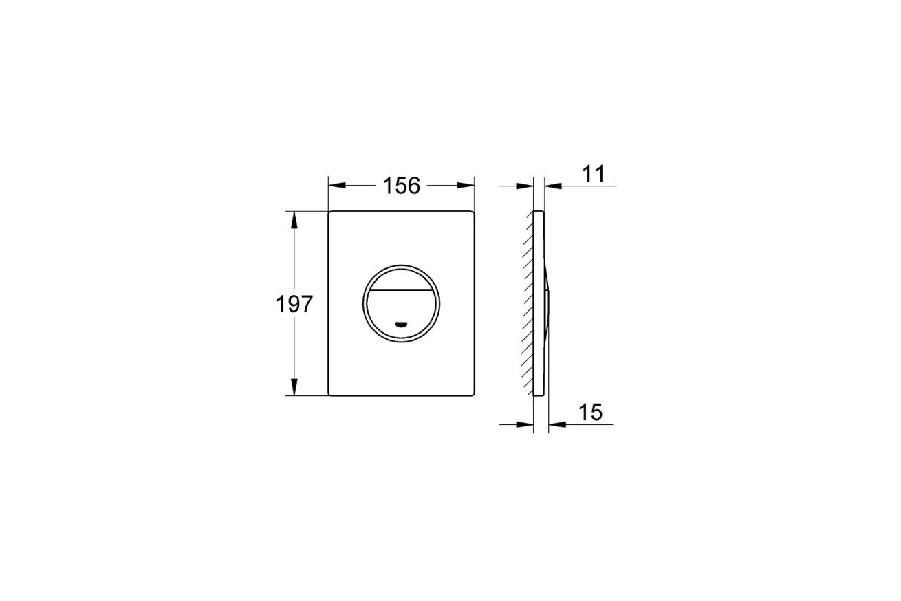 Панель смыва для унитаза GROHE Ondus, 3 режима, хром (38766000)
