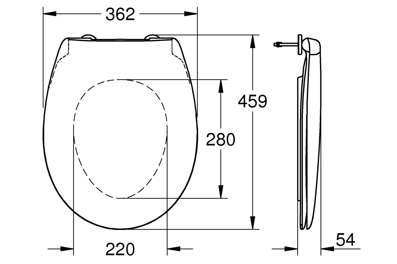 Унитаз напольный GROHE Bau Ceramic с бачком и сиденьем с микролифтом (NW0077)