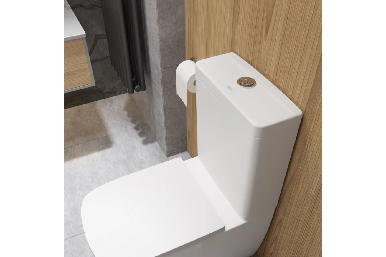 Унитаз-компакт с бачком и сиденьем микролифт GROHE Clova, альпин-белый (39909000)