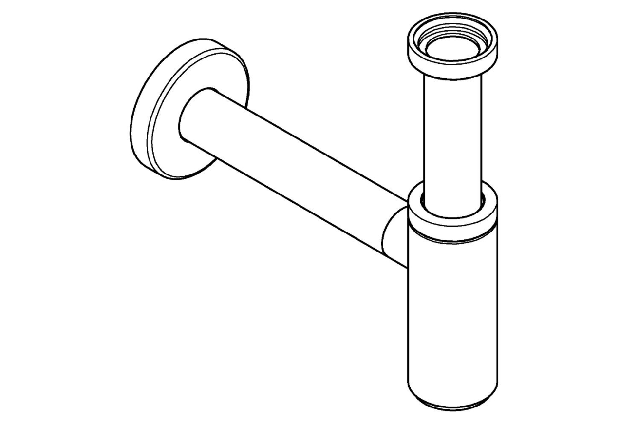 Сифон для раковины GROHE, 1 1/4″, хром (28912000)