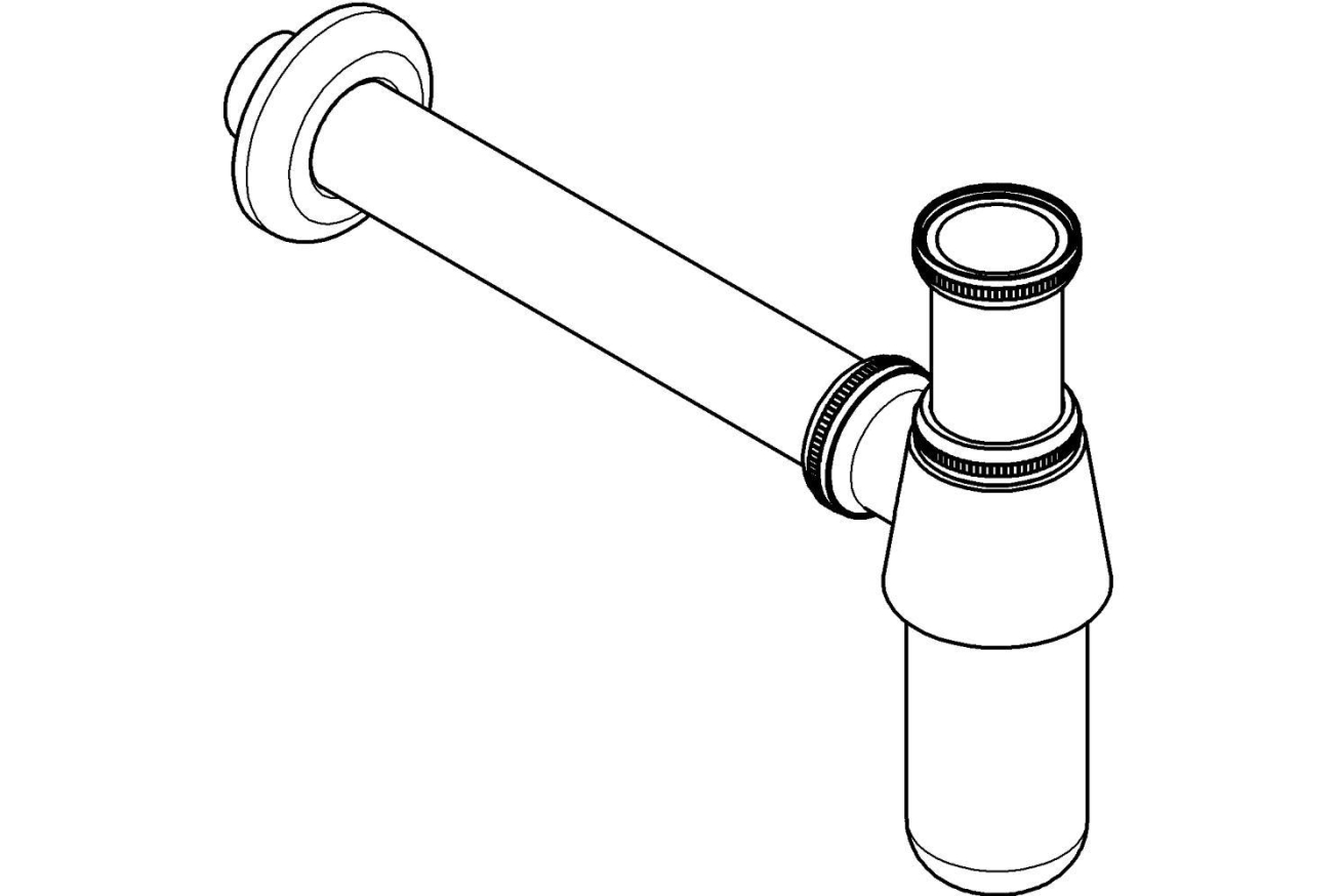 Сифон для раковины GROHE, 1 1/4″, хром (28920000)