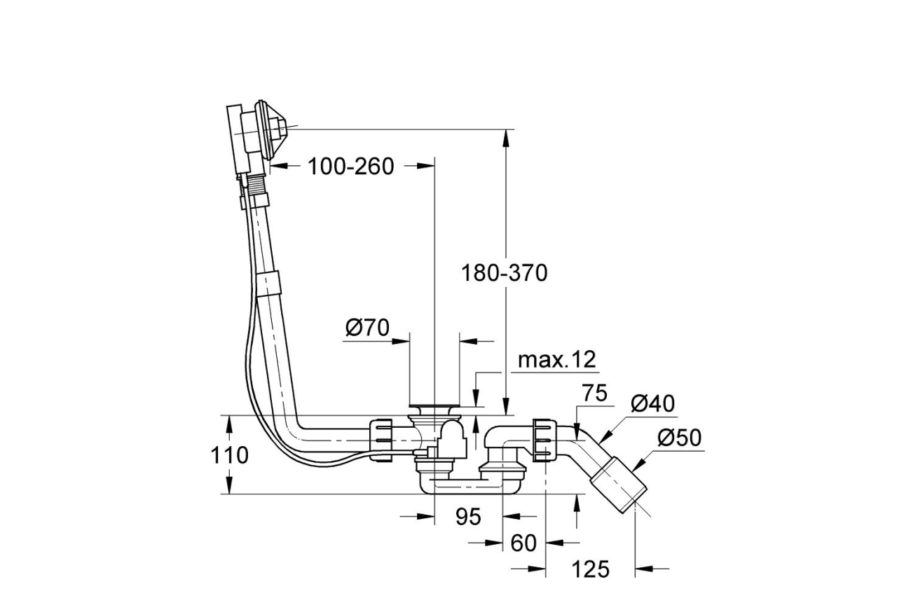 Сливной и переливной гарнитур GROHE Talento, встраиваемая часть, (28939000)