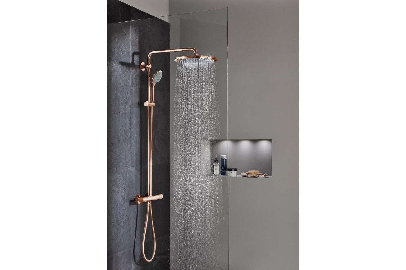 Душевая система GROHE Euphoria System 310 с термостатом для душа, теплый закат глянец (26075DA0)