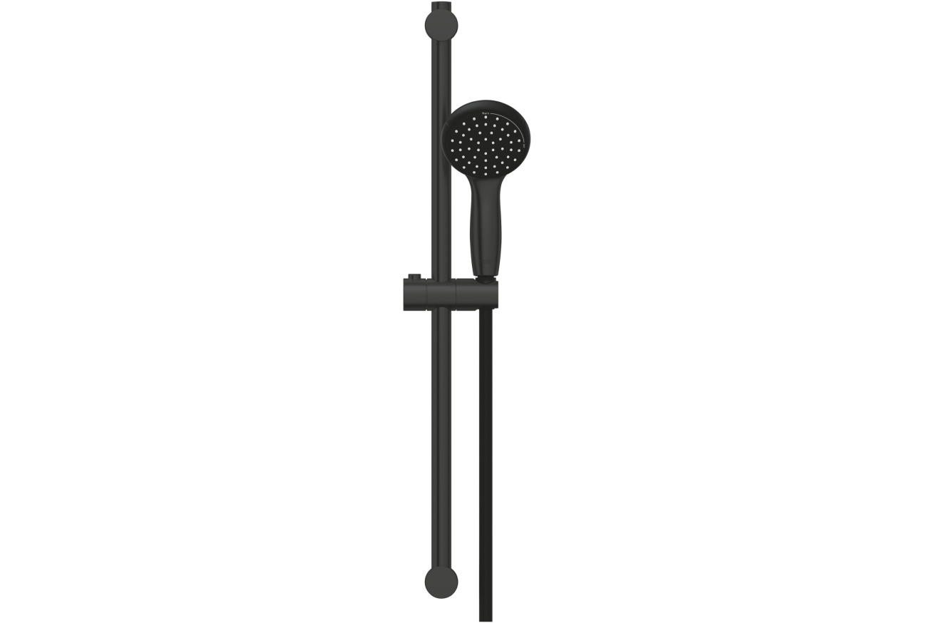 Душевой гарнитур GROHE Vitalio Start 100, 2 режима струи, душевая штанга 600 мм, 5,7 л/мин, чёрный (279482430)