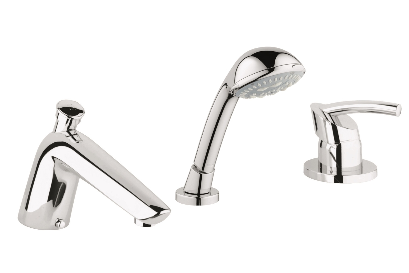 Смеситель для ванны GROHE Tenso однорычажный на 3 отверстия , хром (19153000)