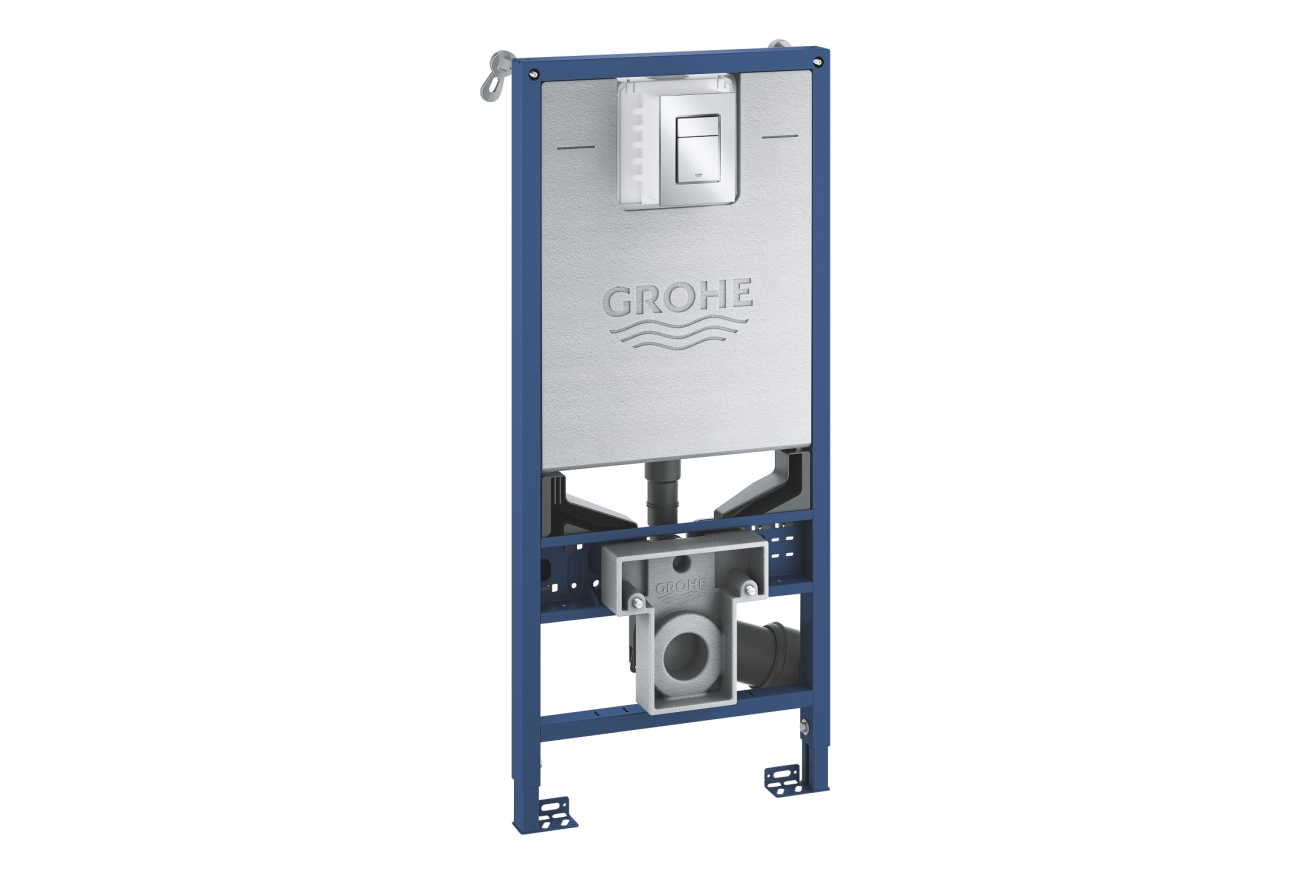 Комплект инсталляции для унитаза, GROHE Rapid SLX 3 в 1, с панелью смыва Skate Cosmopolitan S, хром (39603000)