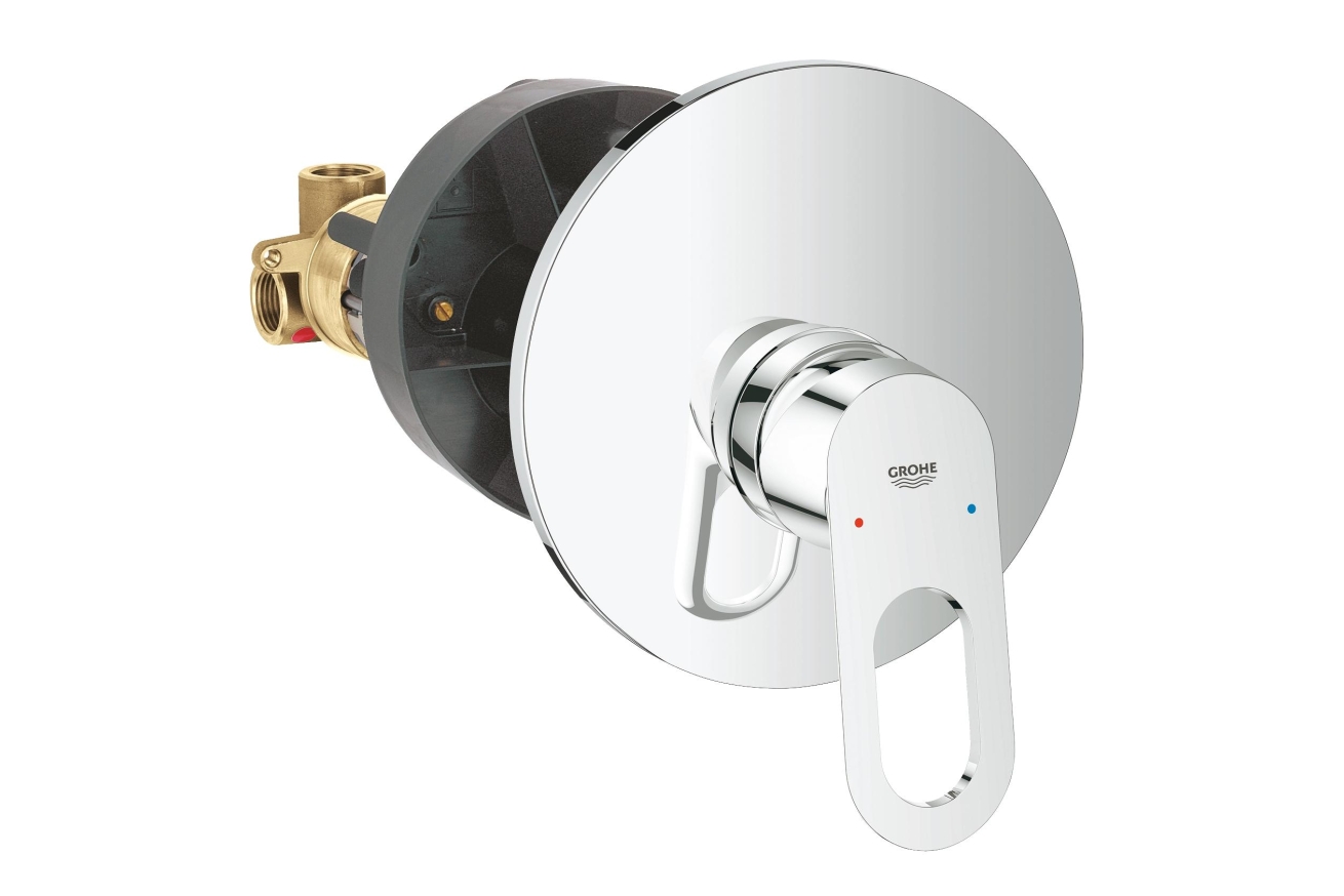 Смеситель для душа GROHE BauLoop скрытого монтажа, в комплекте с монтажной частью, хром (29080000)