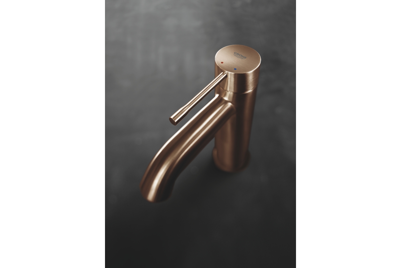 Смеситель для раковины GROHE Essence с донным клапаном, S-size, теплый закат матовый (24171DL1)