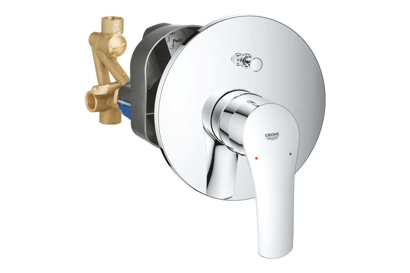 Смеситель для ванны GROHE Eurosmart в комплекте с монтажной частью, хром (33305003)