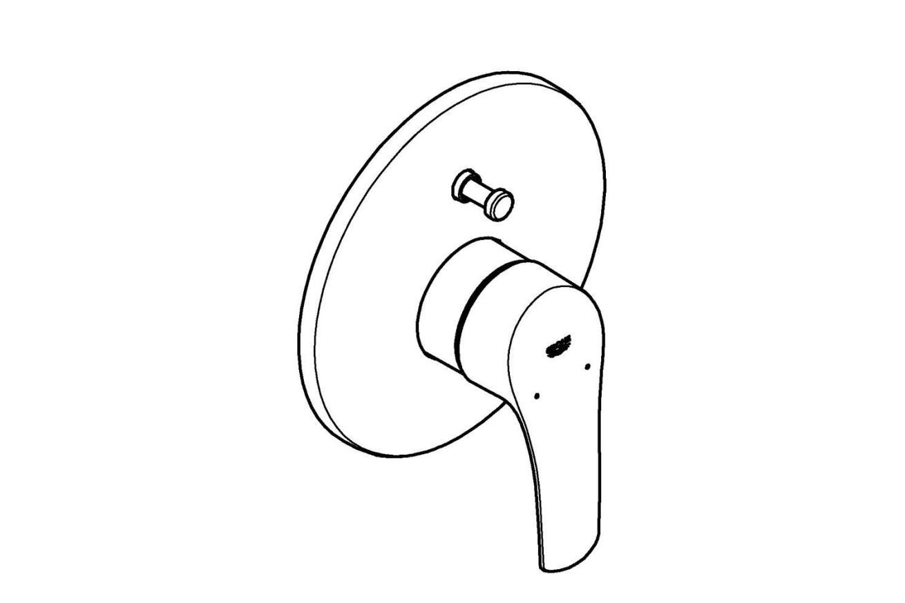 Смеситель для ванны GROHE Eurosmart в комплекте с монтажной частью, хром (33305003)