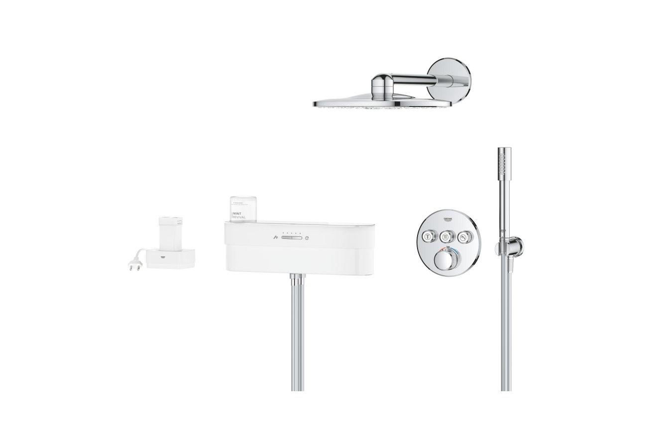Душевая система GROHE SmartControl Purefoam с термостатом для душа, хром (1058120000)