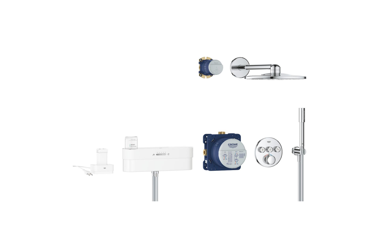 Душевая система GROHE SmartControl Purefoam с термостатом для душа, хром (1058120000)
