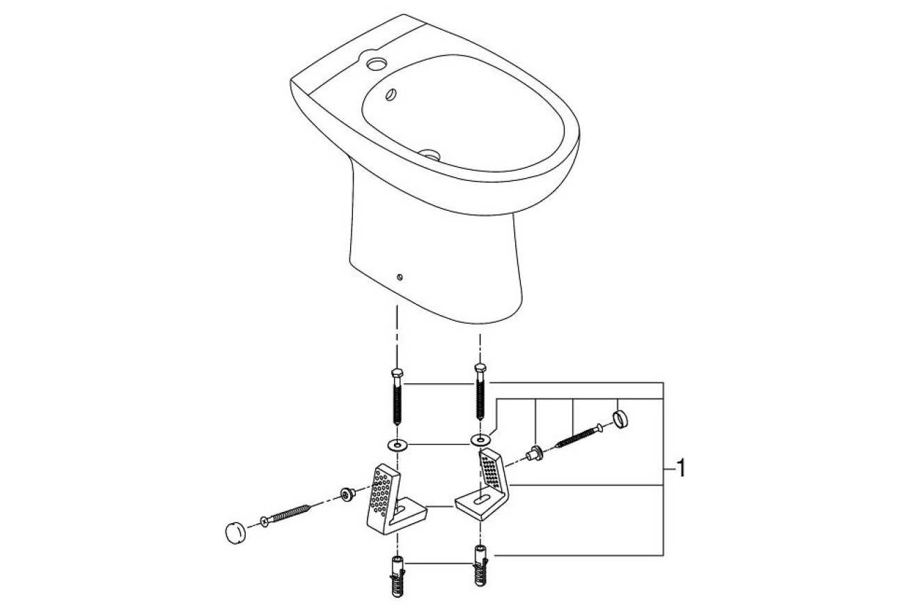 Биде напольное GROHE Bau Ceramic, альпин-белый (39432000)