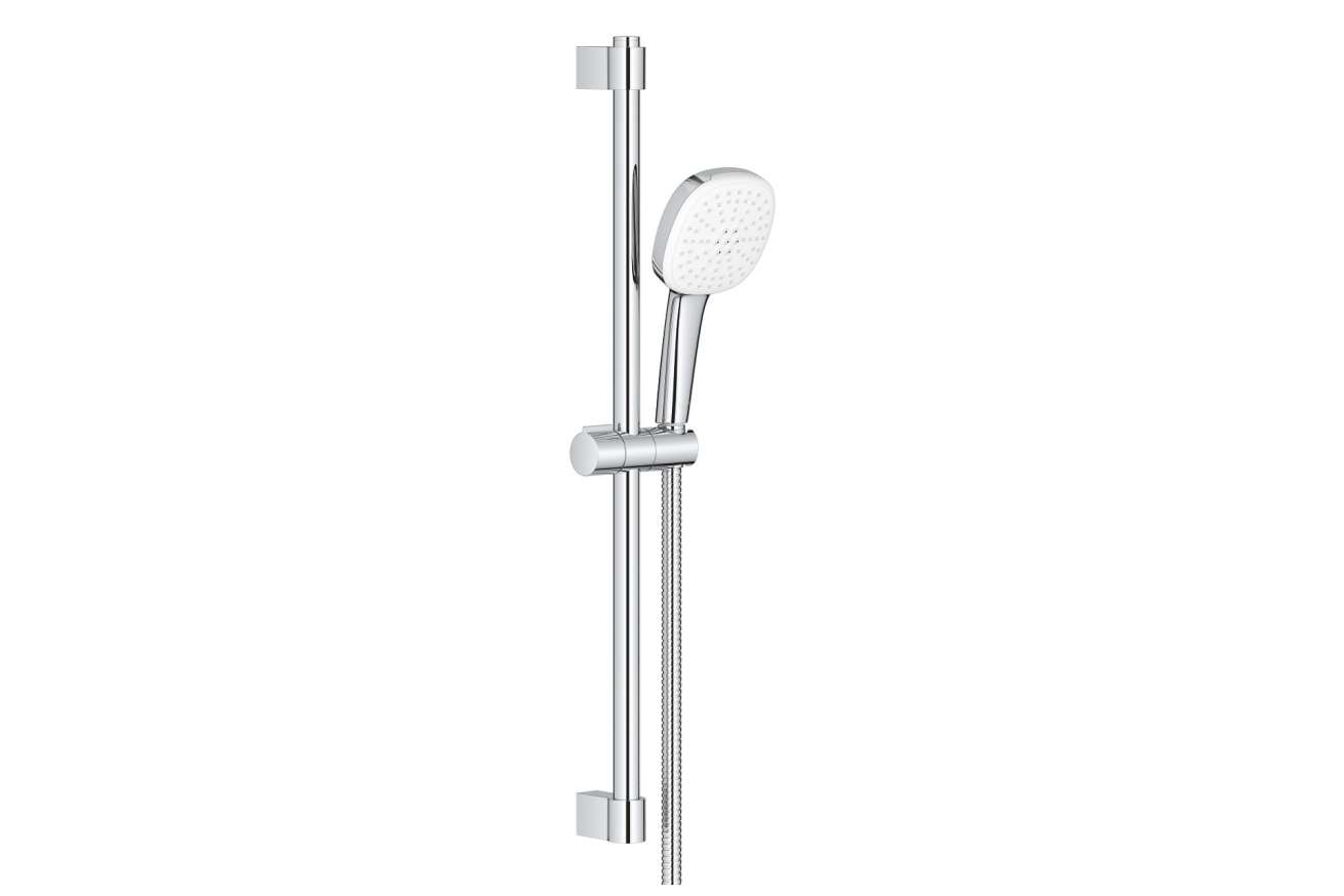 Душевой гарнитур GROHE Tempesta Cube 110, 2 режима струи, душевая штанга 600 мм, 7,4 л/мин, хром (26904003)
