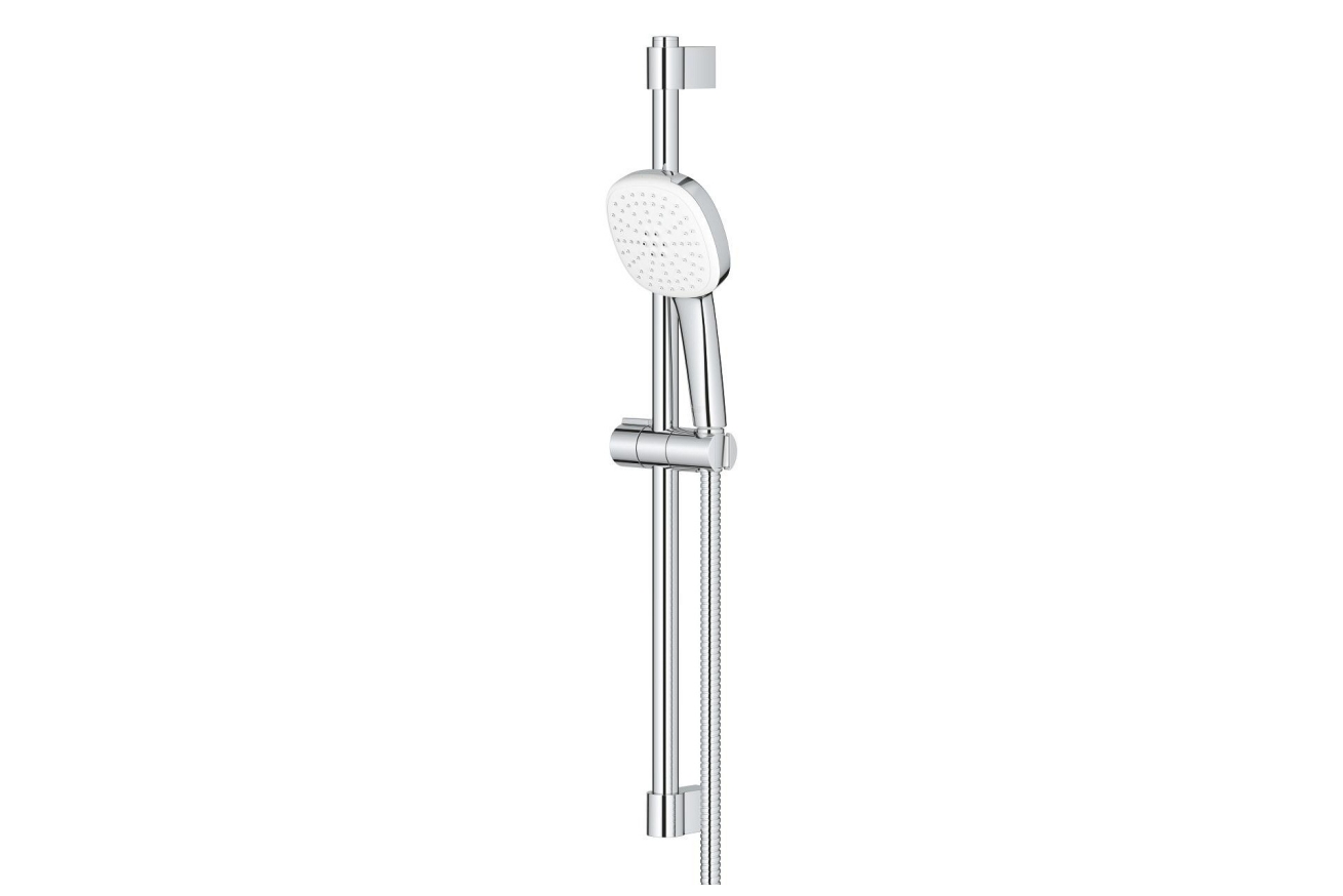 Душевой гарнитур GROHE Tempesta Cube 110, 2 режима струи, душевая штанга 600 мм, 7,4 л/мин, хром (26904003)