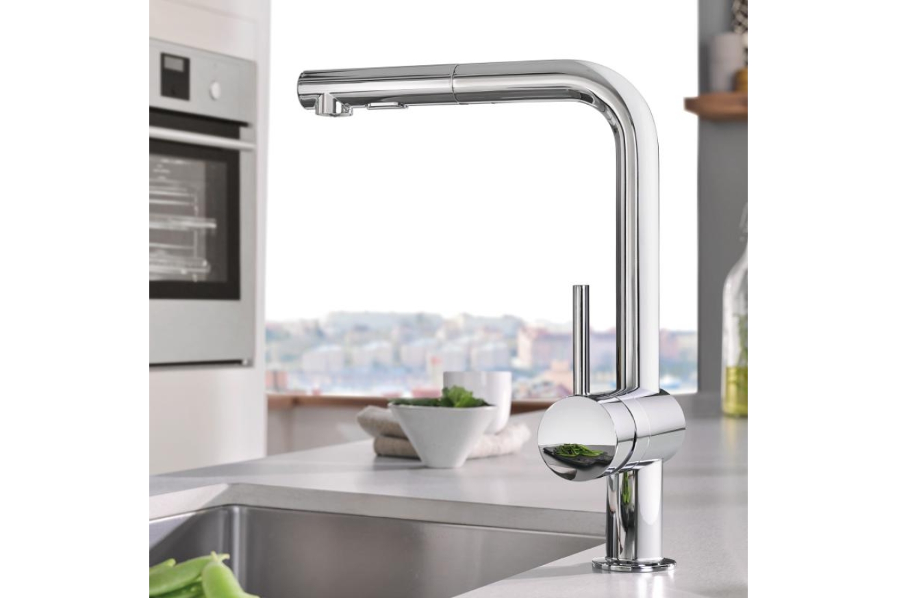 Смеситель для кухни GROHE Minta с вытяжным душем, хром (30274000)