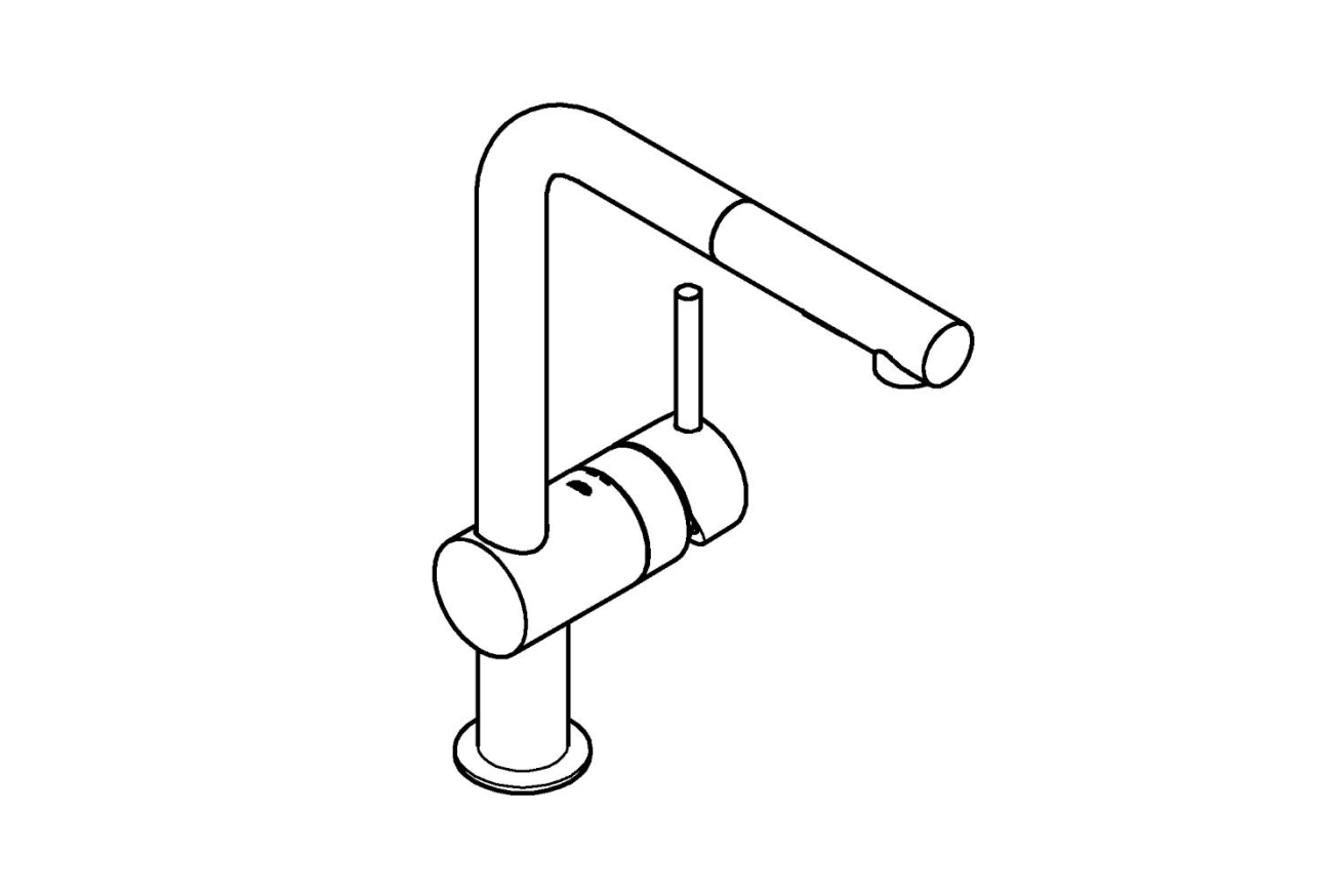 Смеситель для кухни GROHE Minta с вытяжным душем, хром (30274000)