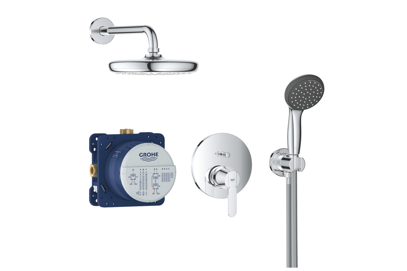 Душевая система GROHE Get со смесителем для ванны, хром (25220001)