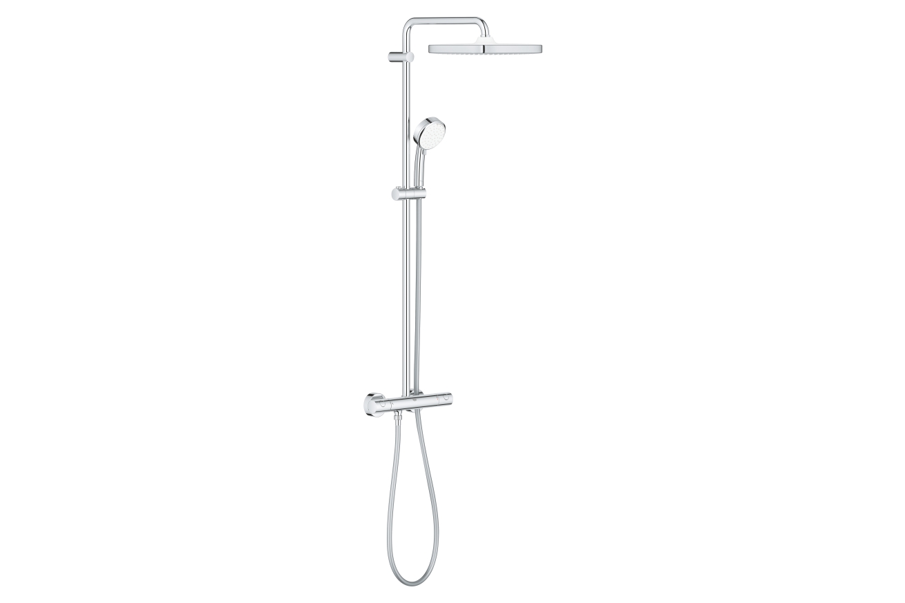 Душевая система GROHE Tempesta Cosmopolitan System 250 Cube с термостатом для душа, хром (26689000)