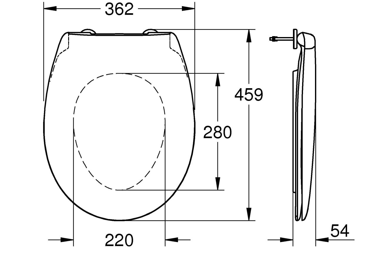 Унитаз напольный GROHE Bau Ceramic с бачком и сиденьем c микролифтом (NW0079)