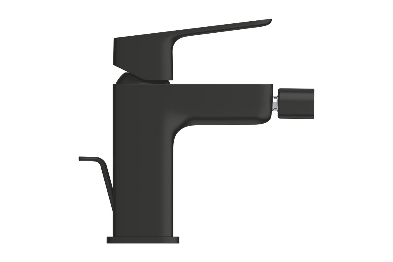 Смеситель для биде GROHE Cubeo с донным клапаном, S-size, черный матовый (1018102430)