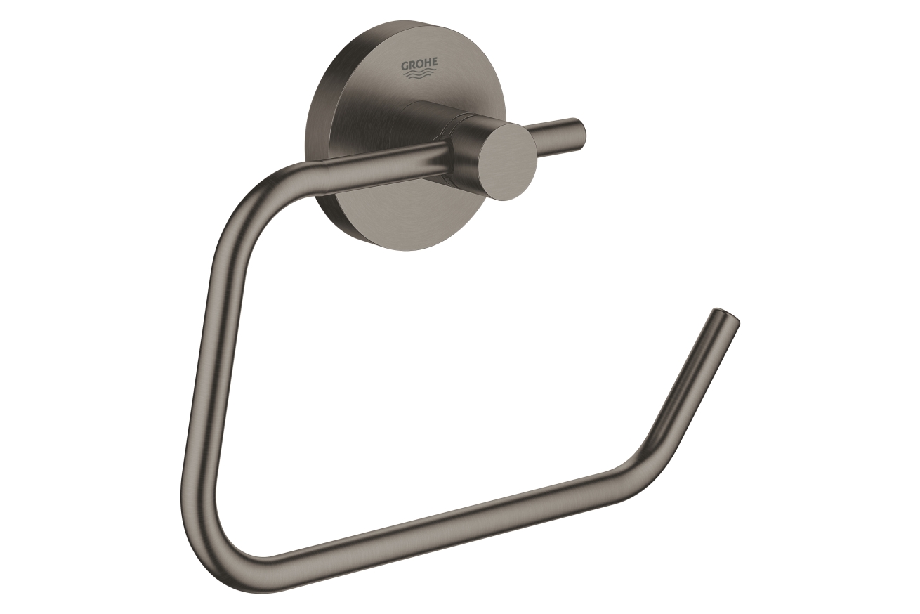 Держатель для туалетной бумаги без крышки GROHE Essentials, тёмный графит матовый (40689AL1)