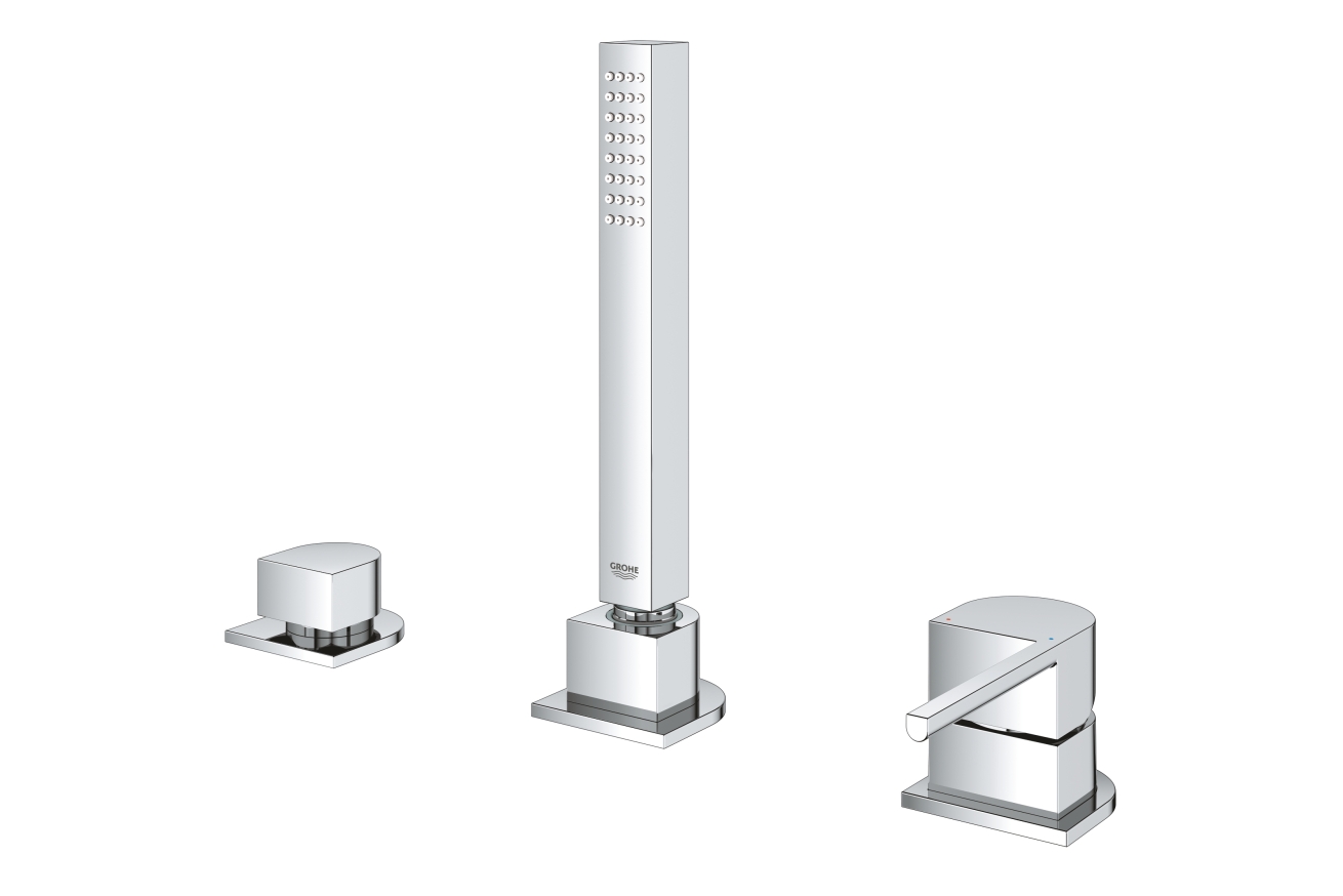 Смеситель для ванны GROHE Plus на 3 отверстия, хром (23845003)