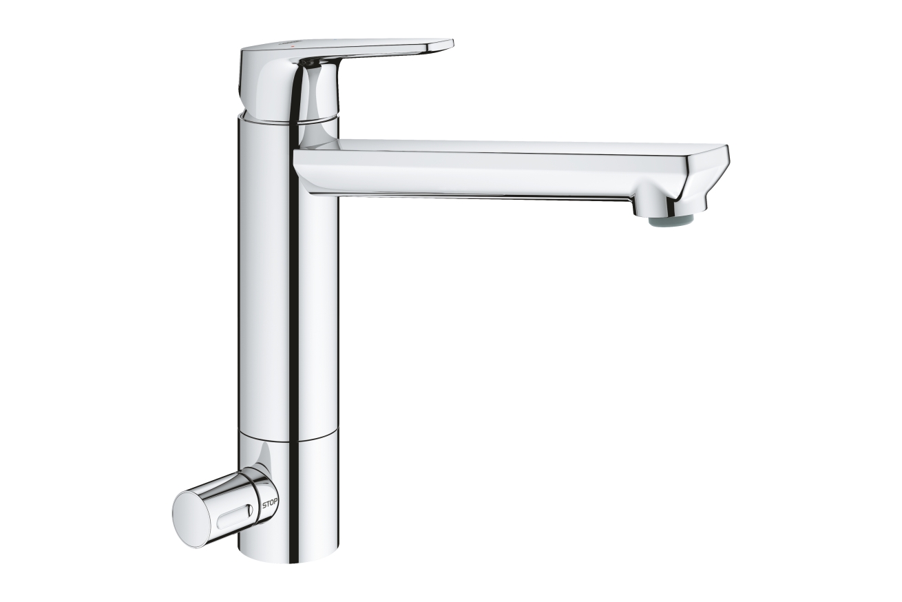 Смеситель для кухни GROHE BauEdge с запорным вентилем, хром (31696000)