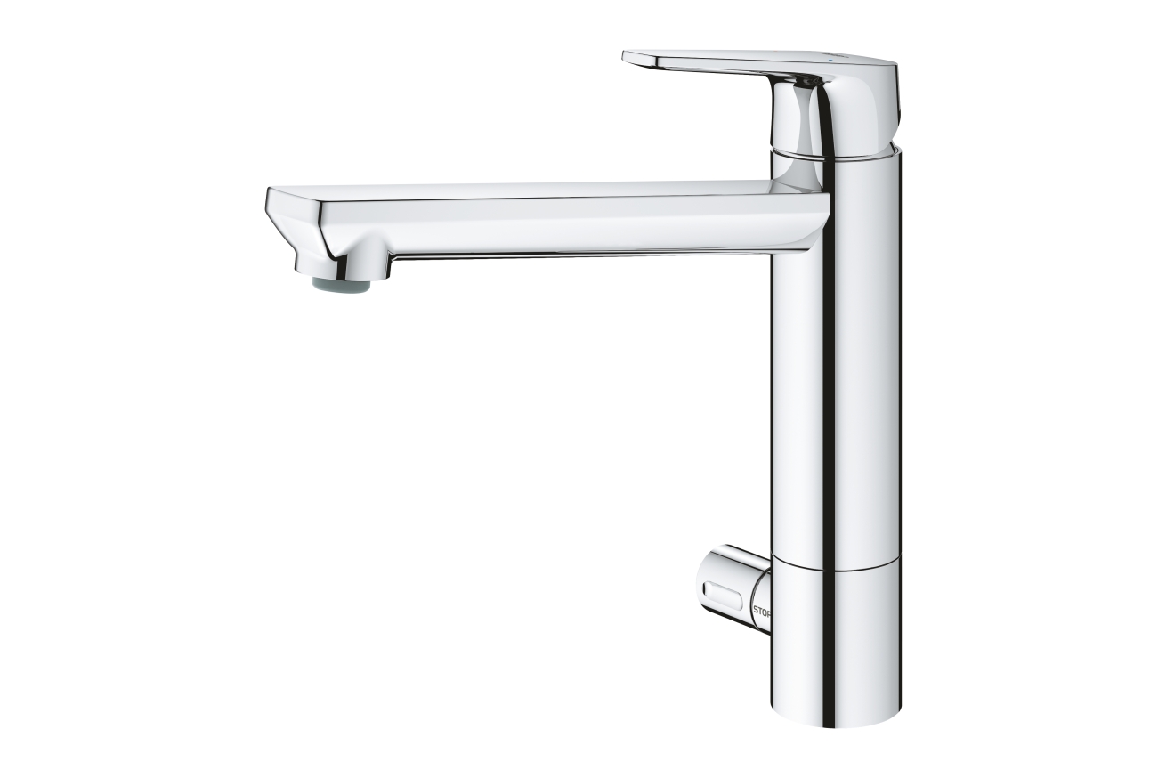 Смеситель для кухни GROHE BauEdge с запорным вентилем, хром (31696000)