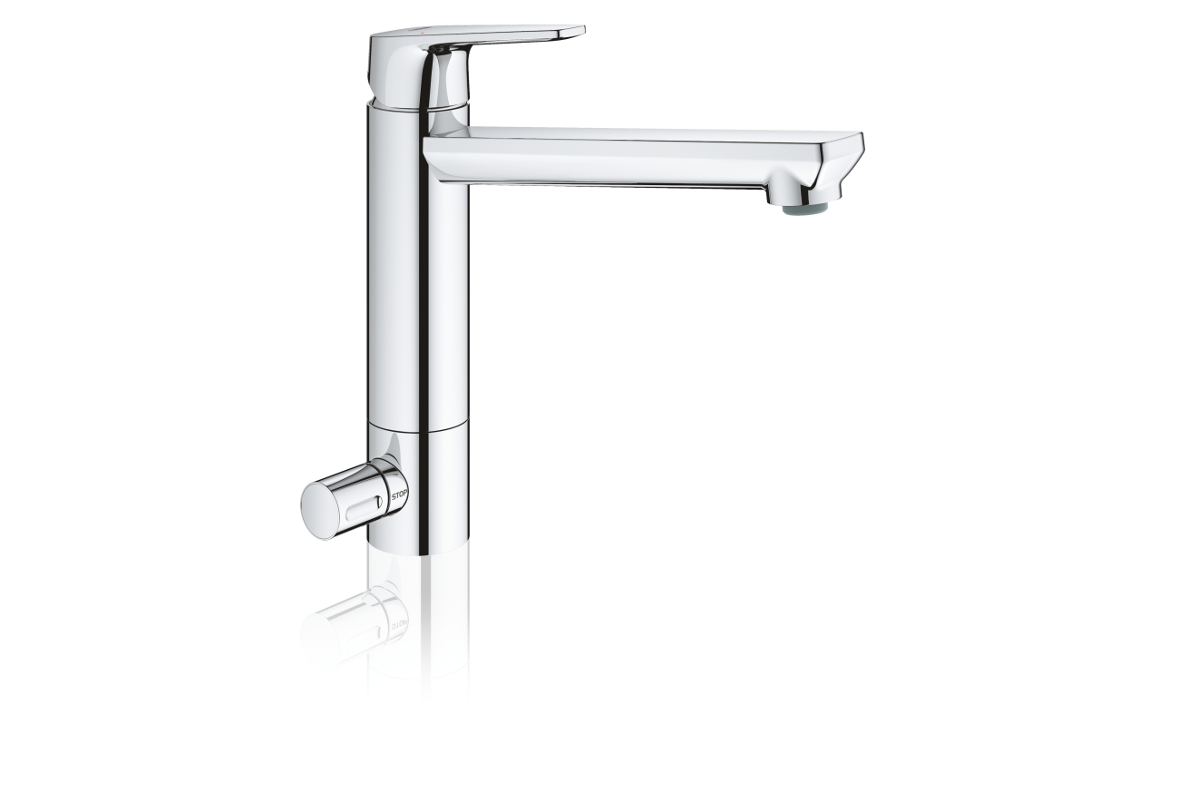Смеситель для кухни GROHE BauEdge с запорным вентилем, хром (31696000)