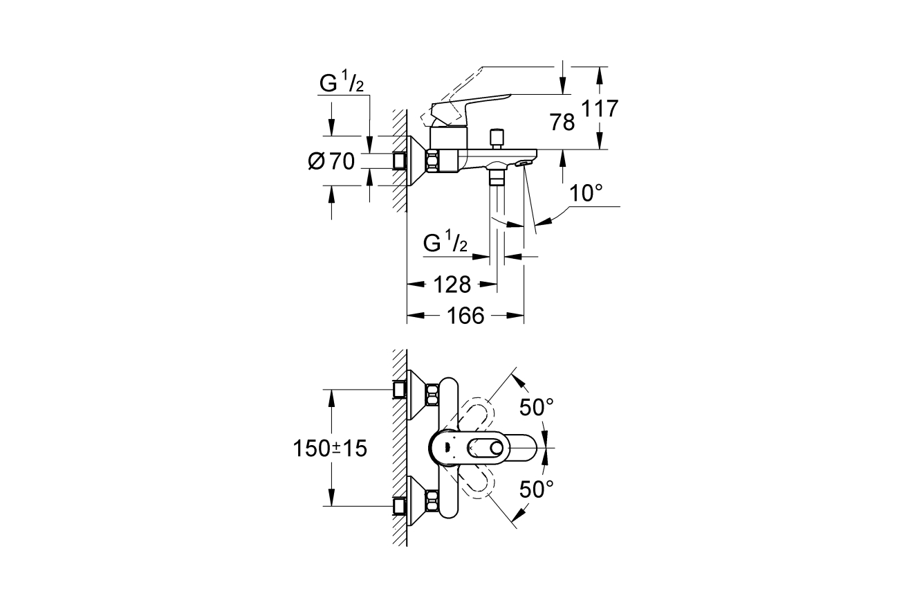 Готовый комплект для ванной комнаты GROHE BauLoop (NB0055)