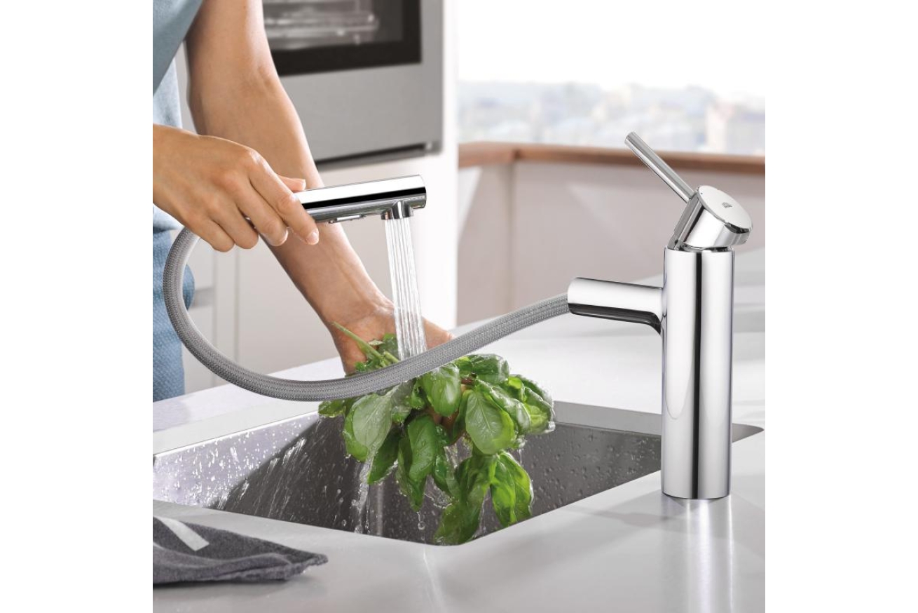 Смеситель для кухни GROHE Concetto с вытяжным душем, хром (30273001)