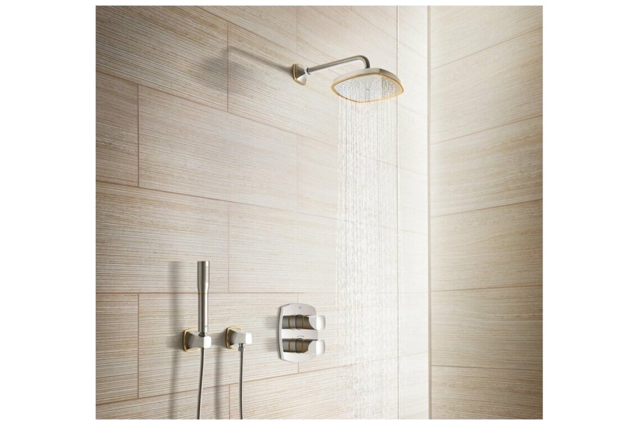 Верхний душ GROHE Rainshower Grandera, 1 режим, хром/золото (27974IG0)