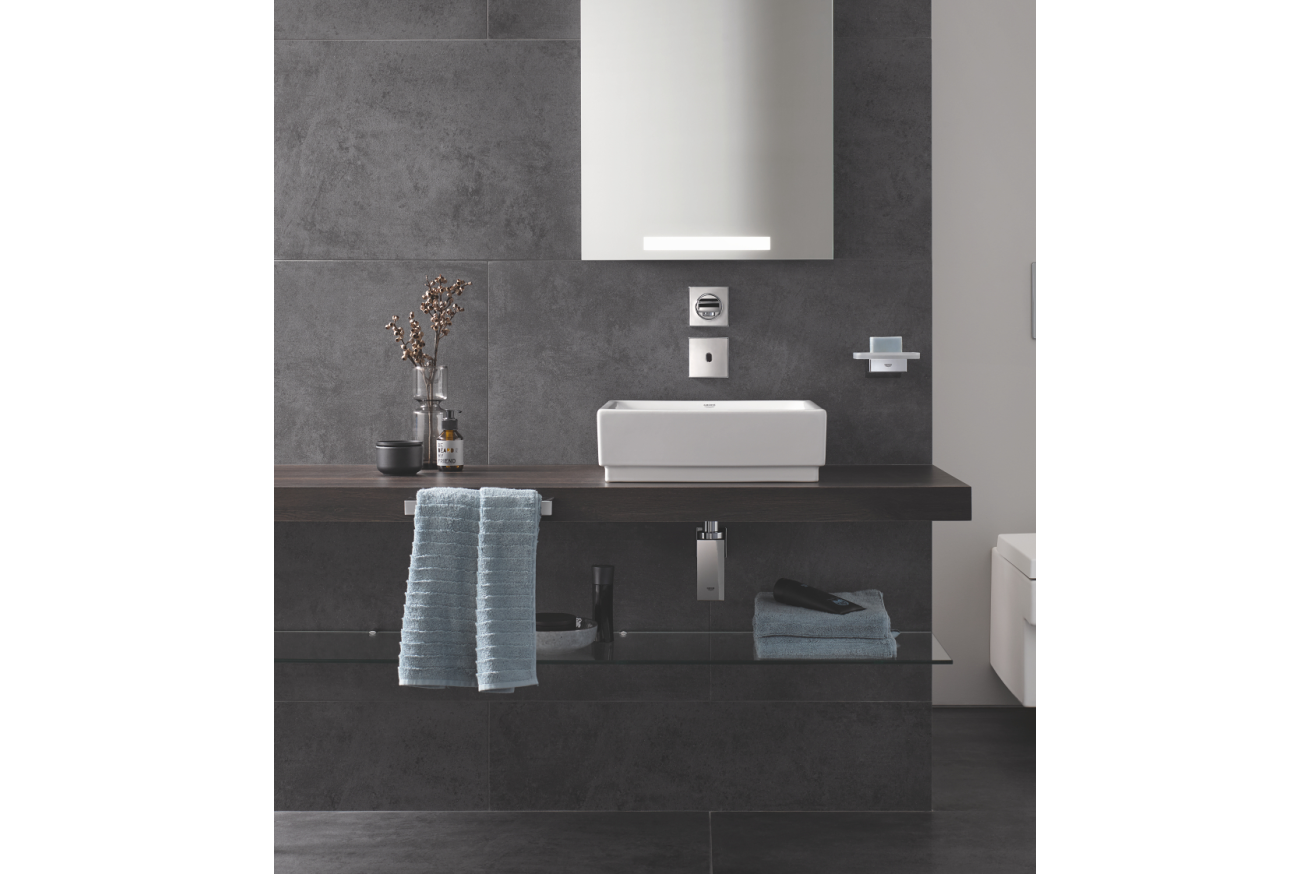 Раковина GROHE Cube Ceramic, свободностоящая, без перелива 40 см, альпин-белый (3948200H)
