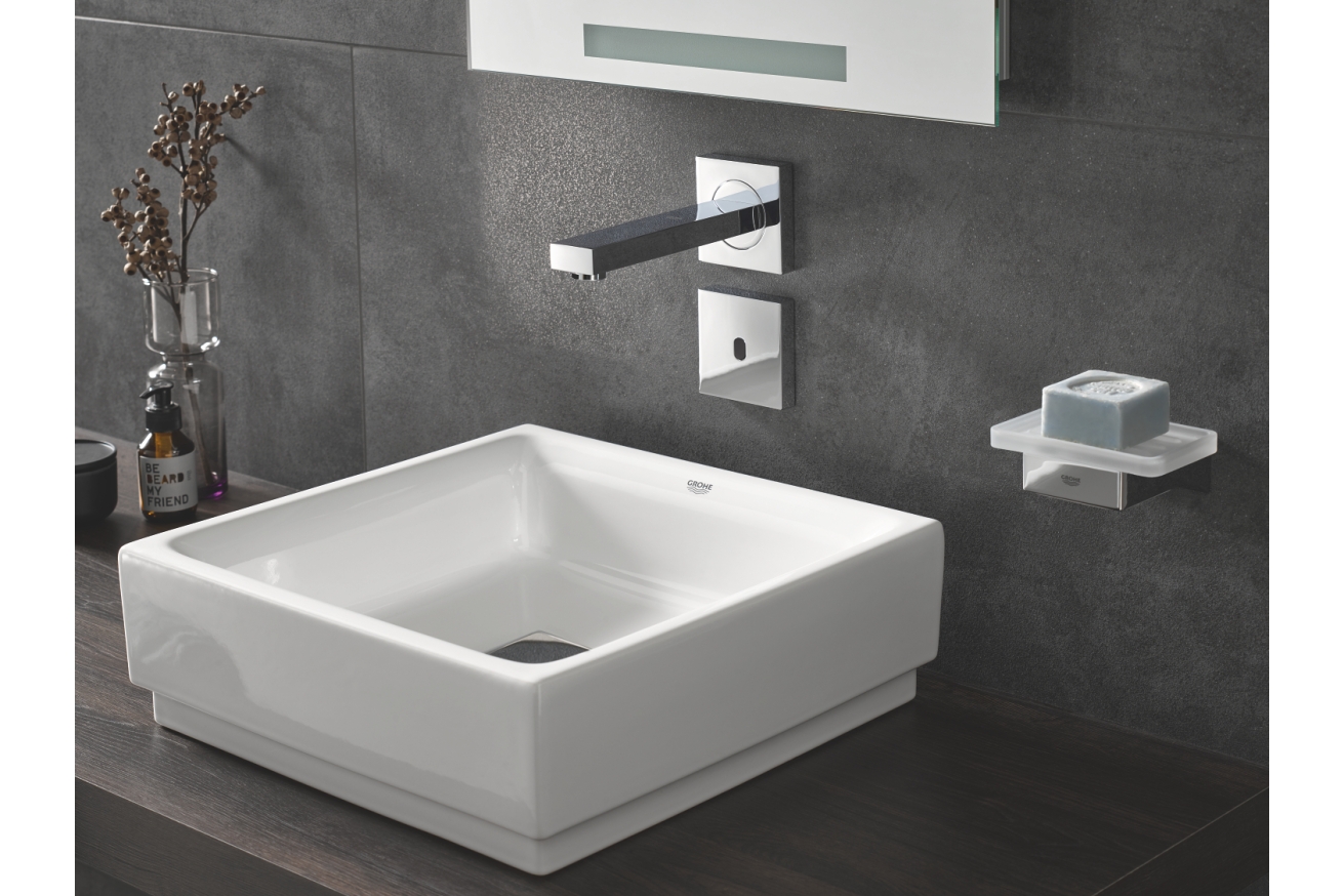 Раковина GROHE Cube Ceramic, свободностоящая, без перелива 40 см, альпин-белый (3948200H)