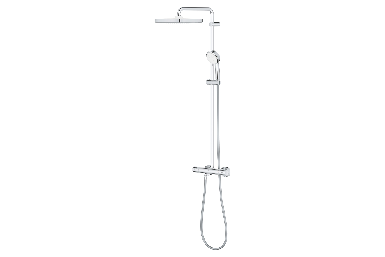 Душевая система GROHE Tempesta Cosmopolitan System 250 Cube с термостатом для душа, хром (26689000)