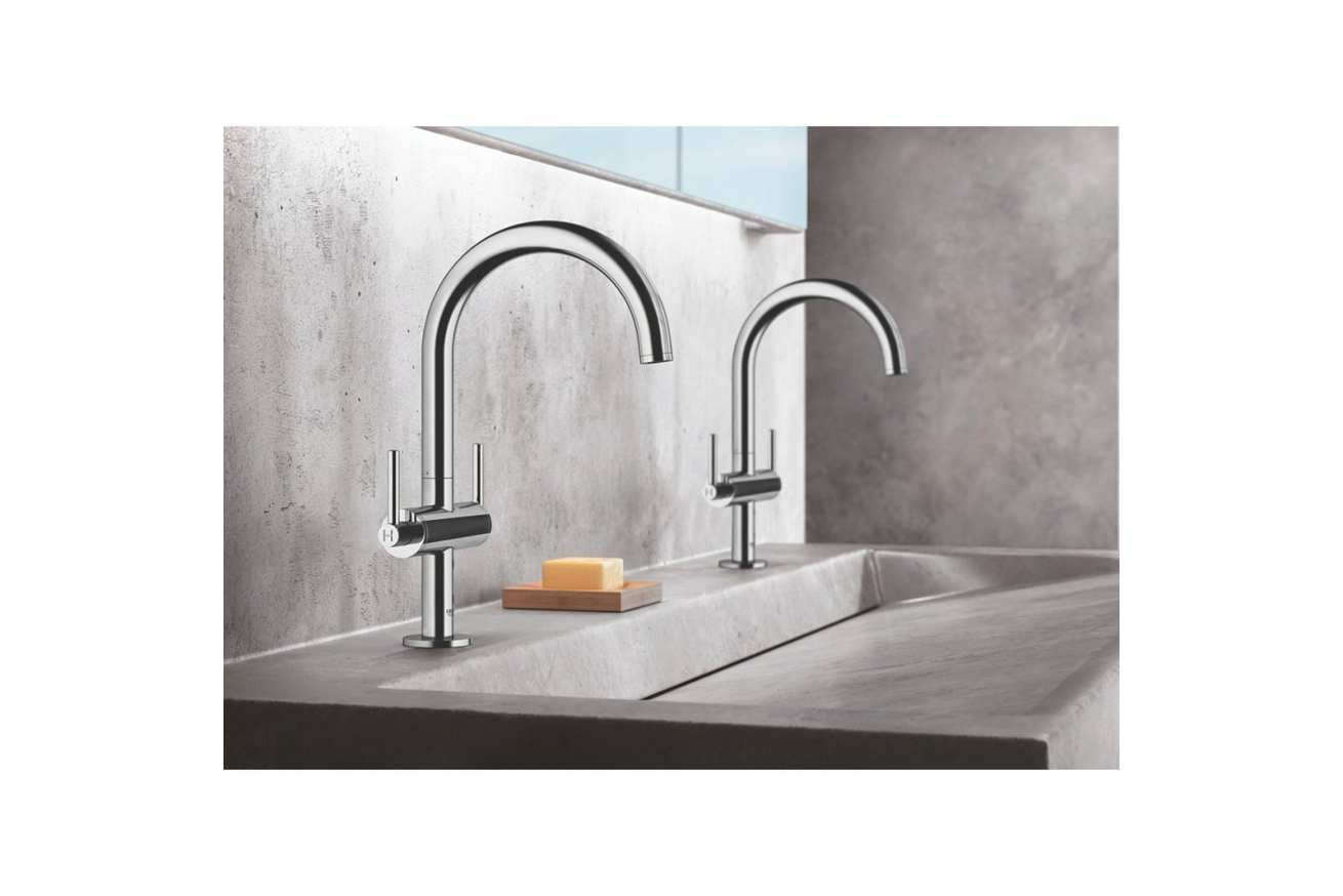 Смеситель для раковины GROHE Atrio двухвентильный, хром (21022003)