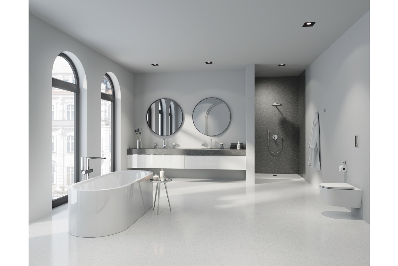 Внешняя часть смесителя для ванны GROHE Plus напольного монтажа, хром (23846003)