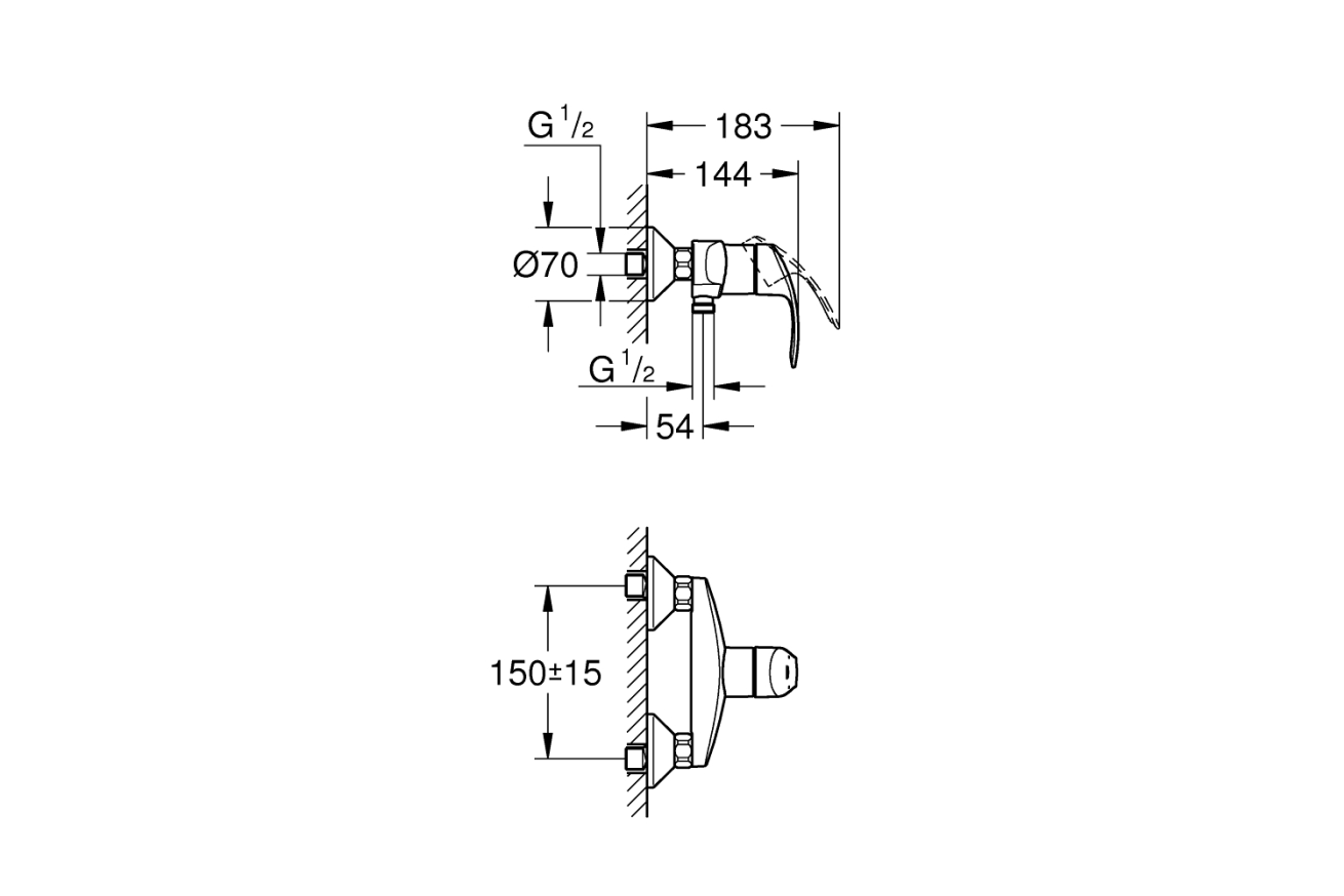 Готовый комплект для ванной комнаты GROHE Tempesta (NB0037)
